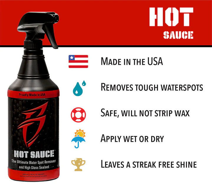 Remove tough water spots on boats
