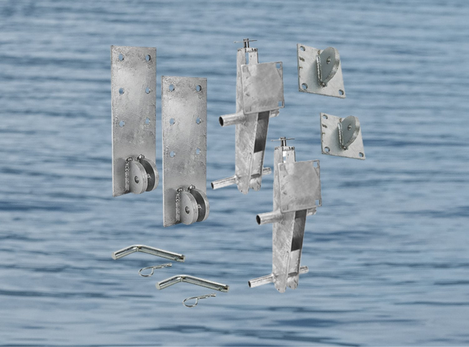 For installing a YAKport to a High Profile Floating Dock, where the top decking on the dock is over 2 feet above the water. (Note: If you have a Connect-A-Dock select the proper kit for your 1000 Series or 2000 Series Dock instead.)