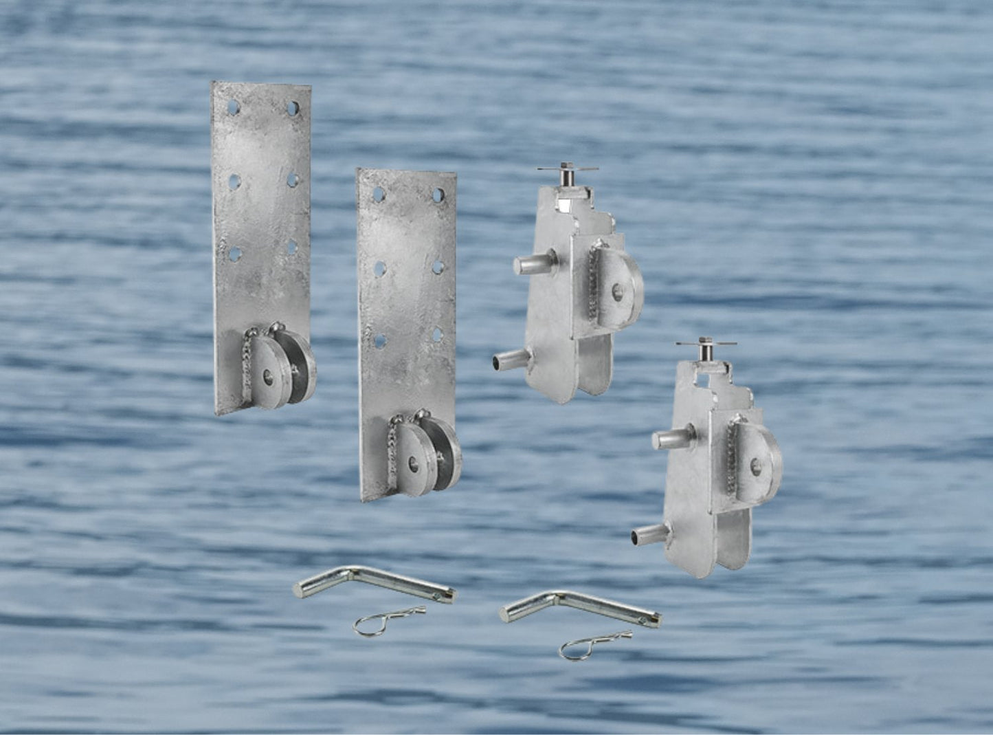 For installing a YAKport to a Standard or Low Profile Floating Dock, where the top decking on the dock is under 2 feet above the water. (Note: If you have a Connect-A-Dock select the proper kit for your 1000 Series or 2000 Series Dock instead.)