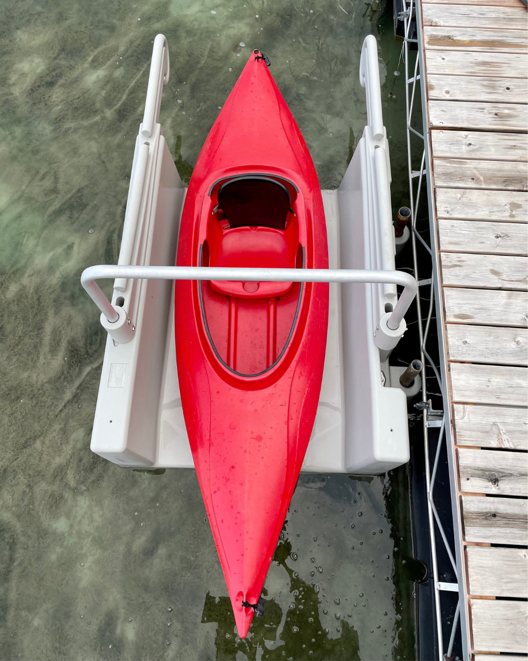 Light Gray YAKport Residential Kayak Launch for sale from Recreational Innovations. We have new kayak launches for sale in Central Wisconsin, Northern Wisconsin, and Southern Wisconsin. We sell nationally too.