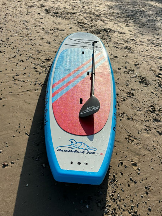 PaddleBack SUP on the beach in Port Washington, Wisconsin.