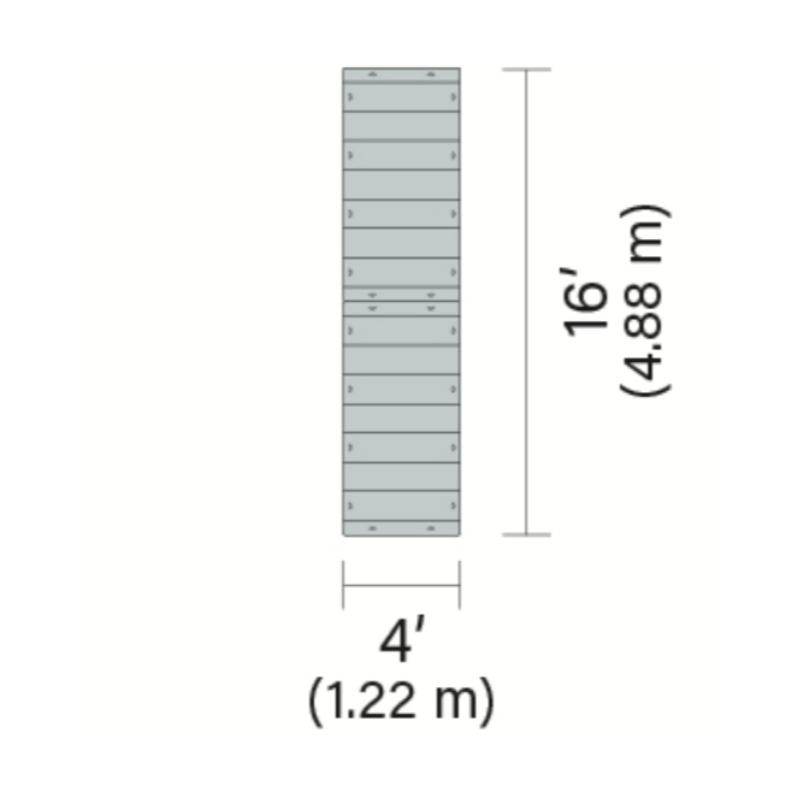 Connect-A-Dock 2000 Series Floating Dock - 16' Configuration