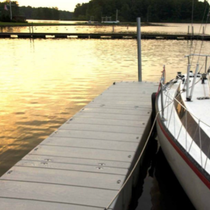 Sailboat at harbor with Connect-A-Dock 2000 Series dock