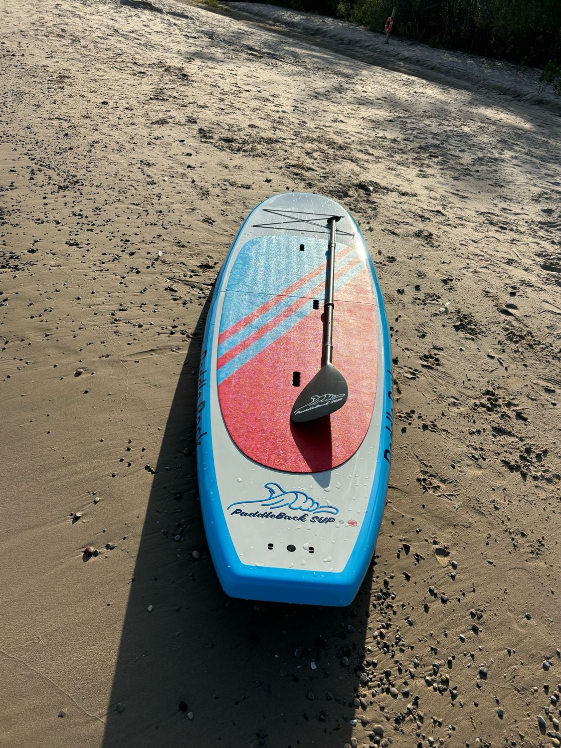 PaddleBack SUP on the beach in Port Washington, Wisconsin.