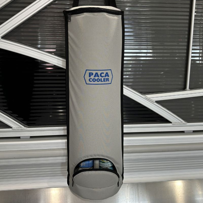 The Paca Cooler is a must have for pontooners. With its adjustable strap with a clip buckle, it can hang on boat railings, brackets, cleats, poles, etc. making it the perfect choice for boaters who enjoy time floating or at a sandbar with family and friends.