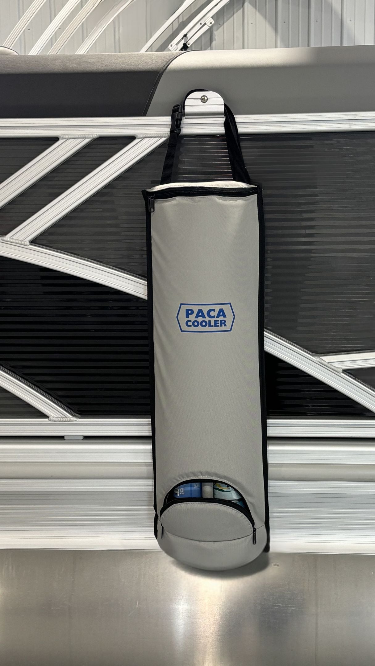 The Paca Cooler opens at the bottom opening unzips so you can effortlessly grab drinks while floating near your boat. No more needing to get out of the water for your next drink.