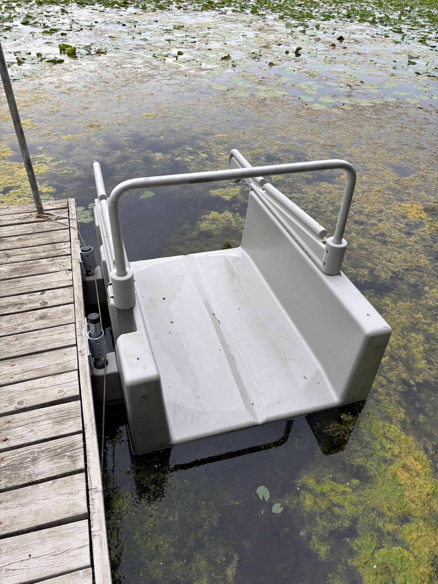 YAKport installed on a community dock at a condo complex in Waupaca, Wisconsin.